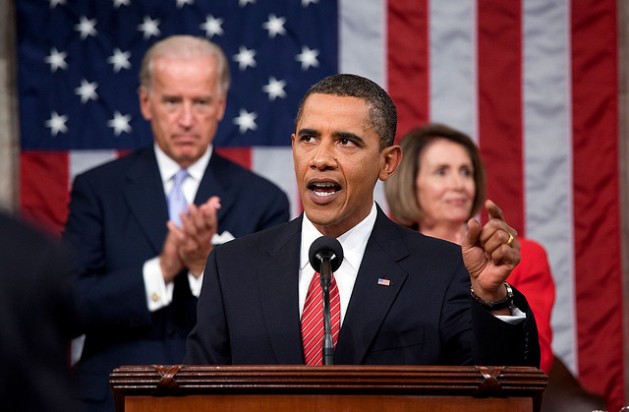 El presidente estadounidense, Barack Obama, ante una sesión conjunta del Congreso de Estados Unidos, en septiembre de 2009. Crédito: Pete Souza/Casa Blanca