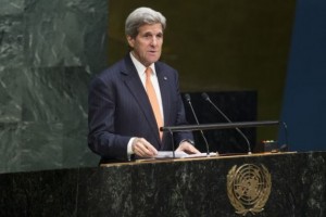 El secretario de Estado de Estados Unidos, John Kerry, en la Conferencia Internacional de Examen del Tratado de No Proliferación Nuclear (TNP), el 27 de abril. Crédito: Loey Felipe/ONU