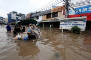 Fuertes inundaciones afectaron Yacarta, Indonesia. Crédito: Bigstock