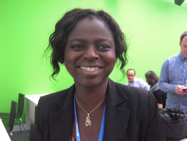 Evelyn Nguleka, presidenta de la Organización Mundial de Agricultores, aboga por la inclusión de la agricultura en la COP21. Crédito: A. McKenzie/IPS