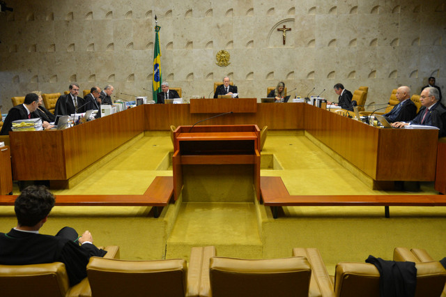 Parte de los magistrados del Supremo Tribunal Federal de Brasil, durante una sesión el 3 de marzo, en su sede en Brasilia, la capital del país. Crédito: Antonio Cruz/ Agência Brasil
