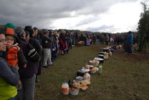Una comunidad mapuche de la Araucanía, en el sur de Chile, reivindica sus derechos como pueblo originario, en especial la de la pertenencia colectiva de sus tierras ancestrales. Crédito: Fernando Fiedler/IPS