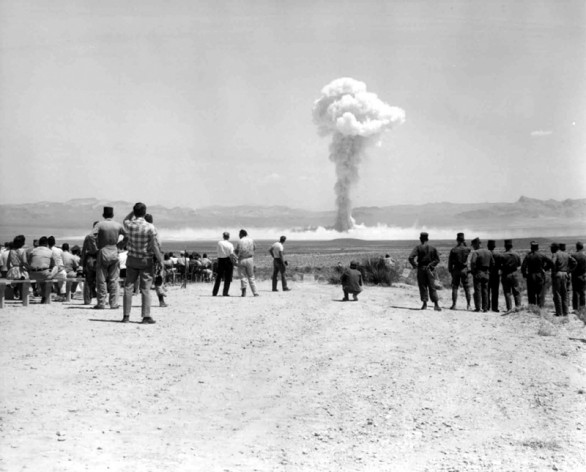 Ensayo nuclear de Estados Unidos el 14 de julio de 1962, conocidas como Operación Sunbeam, en el sitio de pruebas de Nevada. Crédito: Departamento de Energía de Estados Unidos.
