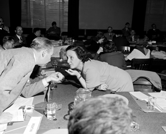 La brasileña Bertha Lutz en la Conferencia de San Francisco, en 1945. Crédito Rosenberg/UN Photo.