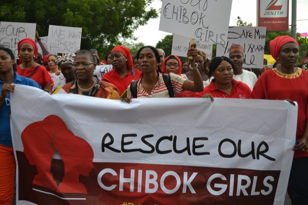 Manifestación celebrada el 30 de abril de 2014 en Abuya para reclamar al gobierno de Nigeria la liberación de las 276 escolares secuestradas por Boko Haram en la localidad de Chibok. Crédito: Mohammed Lere/IPS.