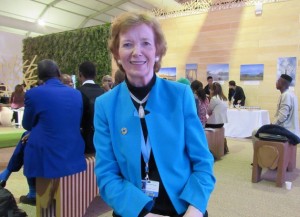 Mary Robinson, enviada especial de la ONU para el cambio climático, en la COP 22, de Marrakech, en 2016. Crédito: Fabiola Ortiz/IPS.