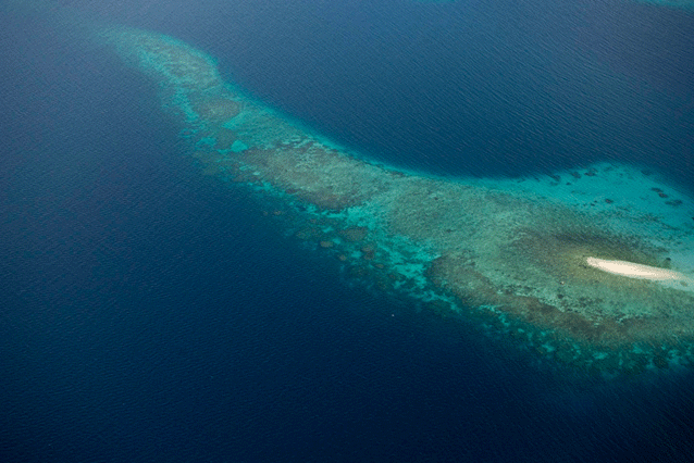 Vista aérea de la laguna Marovo, en Islas Salomón. Crédito: Eskinder Debebe/UN Photo.
