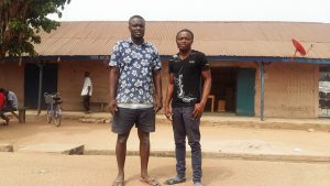Nazir Mohammed (izquierda) y Usman regresaron a Ghana desde Libia en 2011, entre unos 19,000 ghaneses que huyeron del conflicto de regreso a su país. Crédito: Kwaku Botwe/IPS.
