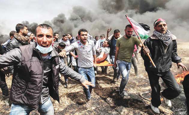 Hamás señaló que las manifestaciones procuran llamar la atención sobre las difíciles condiciones de vida en el territorio palestino de Gaza. Crédito: Cortesía AFP.