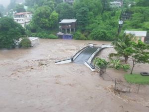 Granada todavía evalúa el daño de las fuertes lluvias de la primera semana de agosto de 2018, que dejaron "amplias y extensas" inundaciones. Crédito: Cortesía: Desmond Brown.