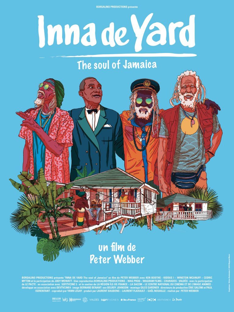 El cartel de Inna de Yard, el documental acerca de la música reggae y sus grandes pioneros, que este mes de junio comienza a exhibirse por los cines del mundo y que también un canto al alma de Jamaica. Crédito: Cortesía de Inna de Yard