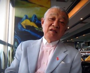 Yohei Sasakawa,  presidente de la Fundación Nipona (Nippon Foundation) y embajador de buena voluntad de la Organización Mundial de la Salud para eliminación de la lepra