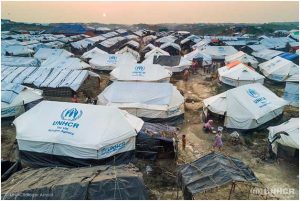 Uno de los campos de refugiados desplegados por Acnur en el mundo. Crédito: Acnur