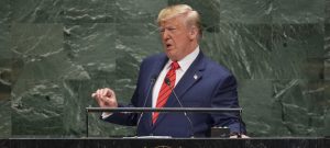 El presidente de Estados Unidos, Donald Trump, durante su discurso ante la Asamblea General de la ONY, el martes, 24. Crédito: Cia Pak/ONU