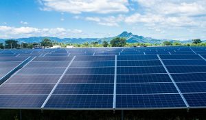 Una de las instalaciones fotovoltaicas más grandes de América Central, con 320 000 paneles solares, situada en el centro de El Salvador. Los países latinoamericanos apuestan a la energía solar como puntal de la transición energética, reforzada por los compromisos adquiridos en el Acuerdo de París sobre cambio climático. Foto: Edgardo Ayala/IPS