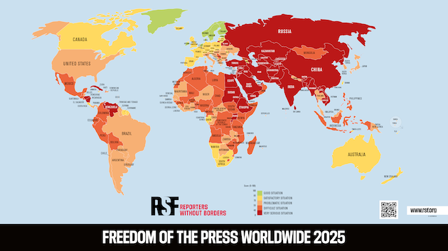 La libertad de prensa en todo el mundo se encuentra en un momento crítico, advierten informes de Reporteros Sin Fronteras y otras instituciones cuando este sábado 3 de mayo se celebra el Día Mundial de la Libertad de Prensa.